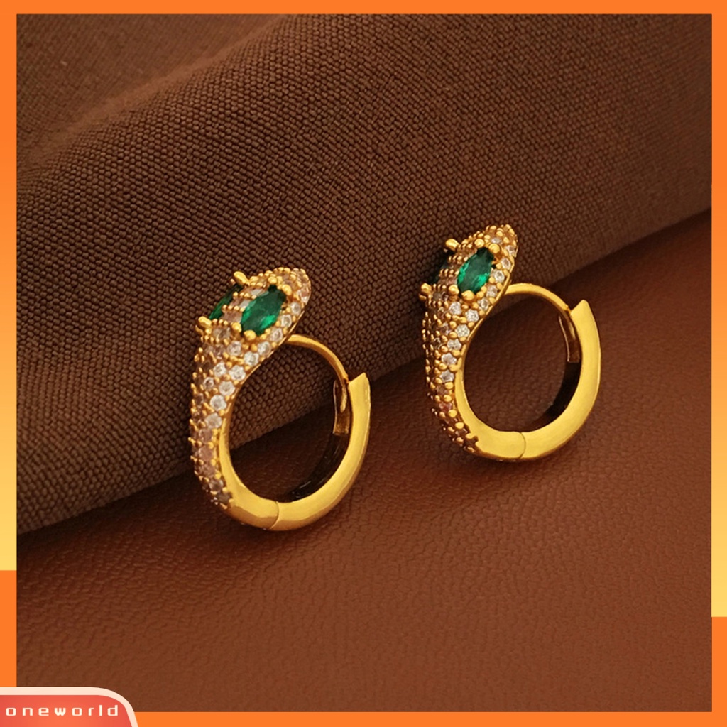 [EONE] 1pasang Anting Wanita Sparkling Rustproof Anti-Oksidasi Warna Vibrant Bentuk Kreatif Dress-up Metal Perhiasan Pernikahan Mempesona Earrings Klip Telinga Untuk Wanita