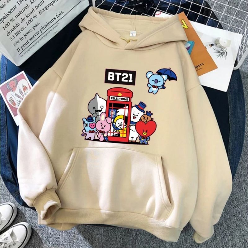 Sweater Hoodie Anak Bt 21 Telepon Usia 5-12 Tahun Hoodie Kids Bandung