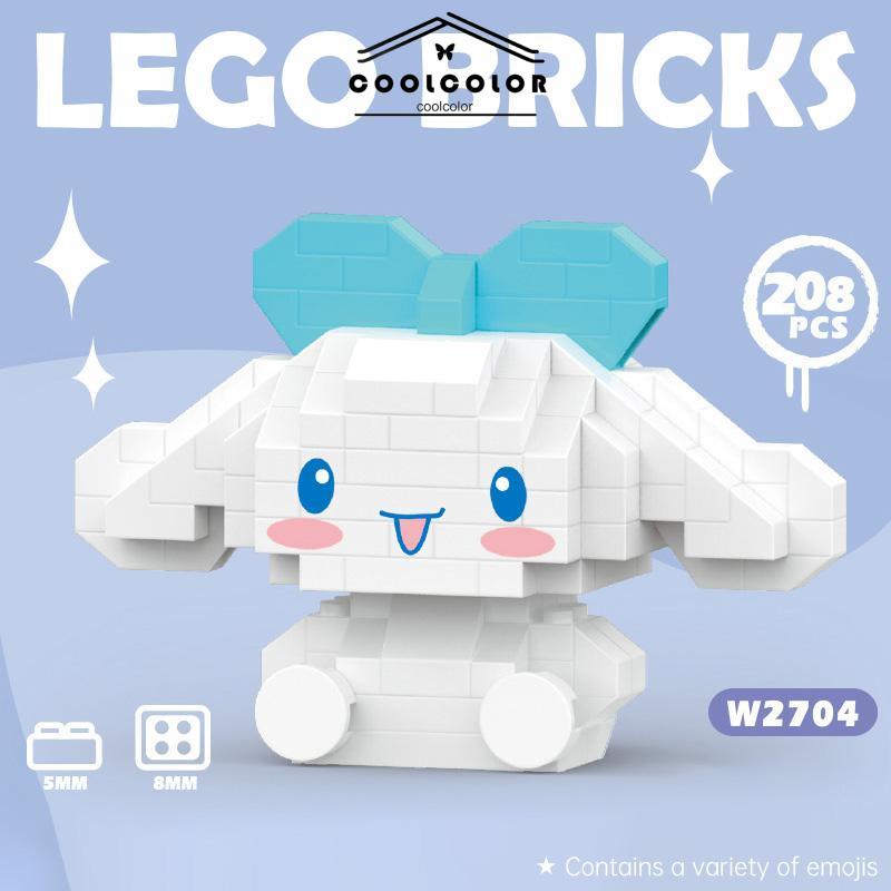 COD❤️Mainan Balok Susun Sanrio kuromi Mainan Anak Mainan Edukasi DIY 3DPuzzle Nano Block- cl