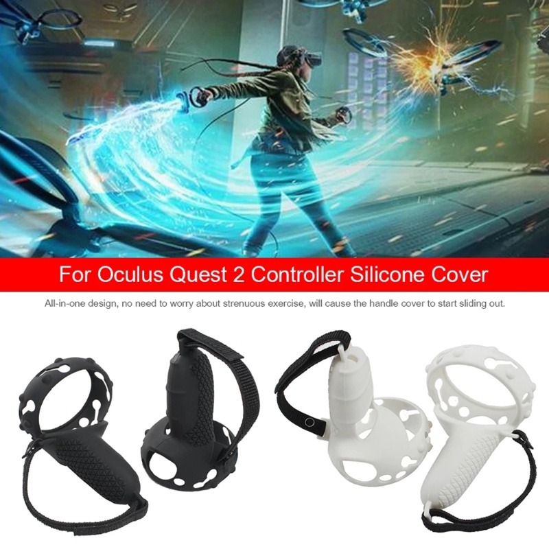 Cre for Touch Controller Grip Cover Silicone Handle Sleeve Untuk Oculus Quest2Contro