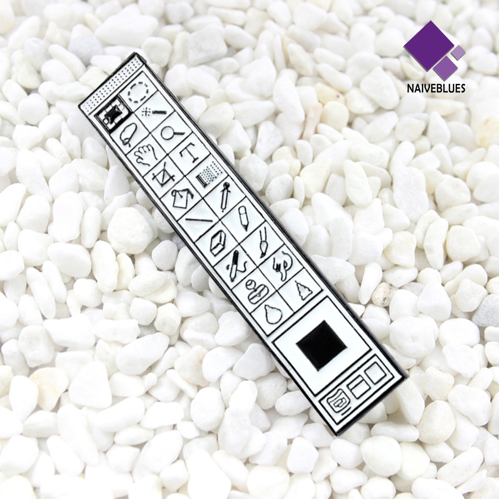 &lt; Naiveblues &gt; Kreatif Photoshop PS Toolbar Bros Pin Kerah Denim Ransel Lencana