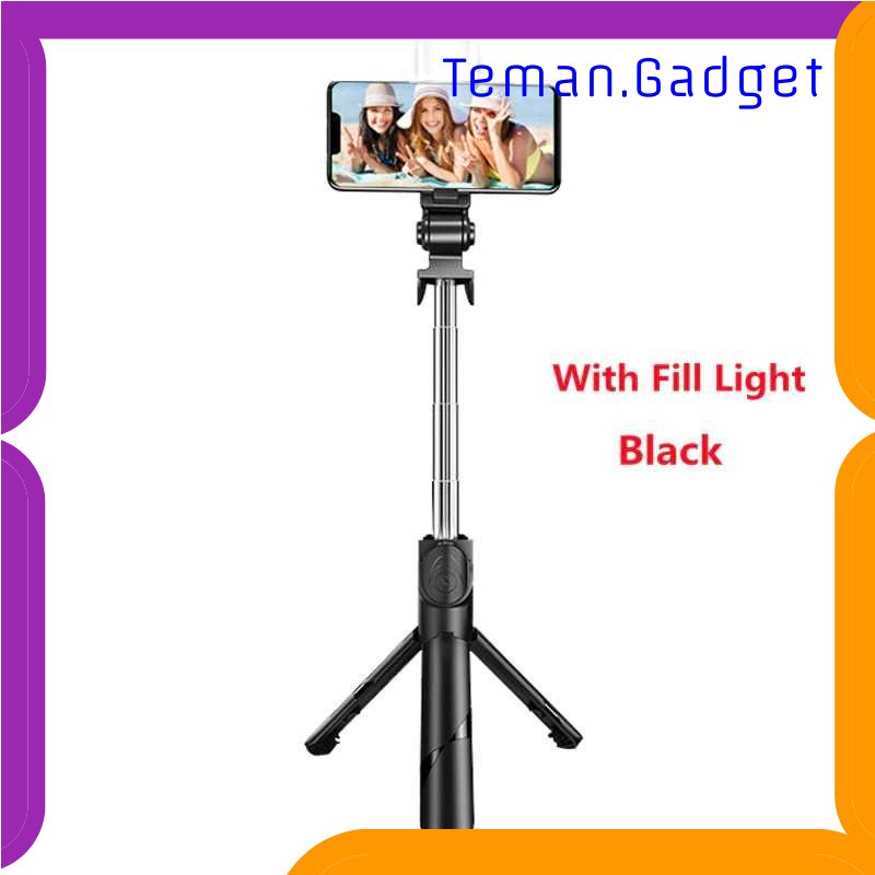 TG - KMP Tongsis Tripod dengan Bluetooth Shutter + Fill Light - XT-02S