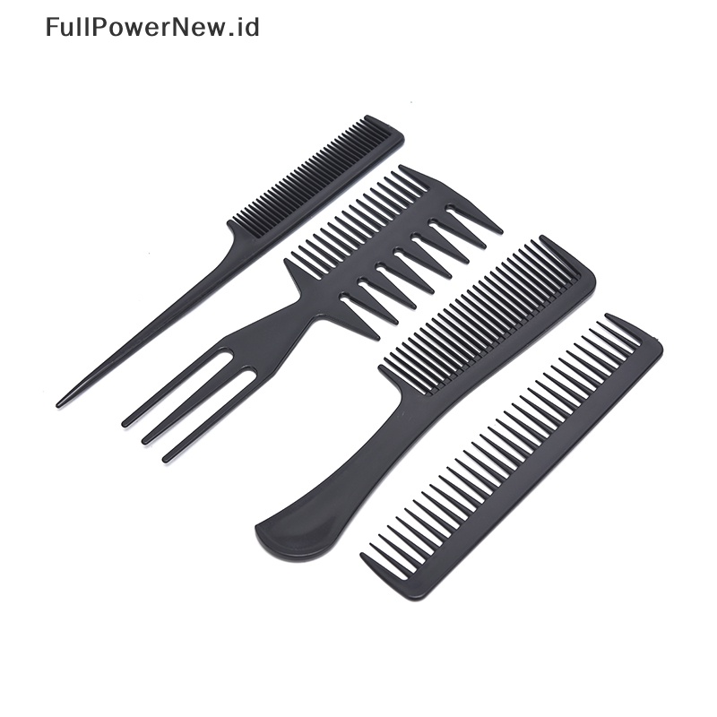 Power 10Pcs Styling Rambut Sisir Hitam Set Salon Profesional Anti-Statis Barbers Combs ID