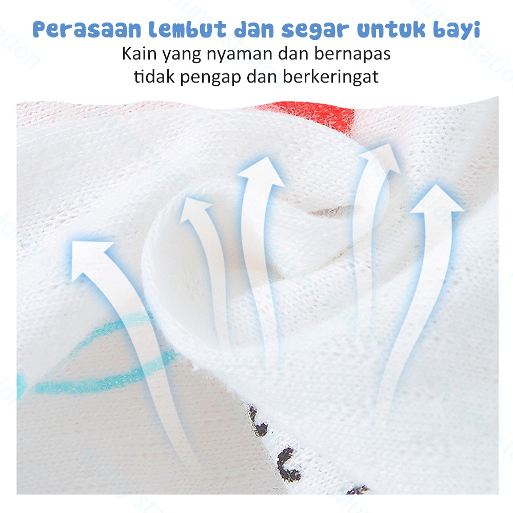 Mumystation 0-2Tahun Setelan Anak Bayi Tanpa Lengan Dan Celana Pendek/Kaos Oblong Bayi