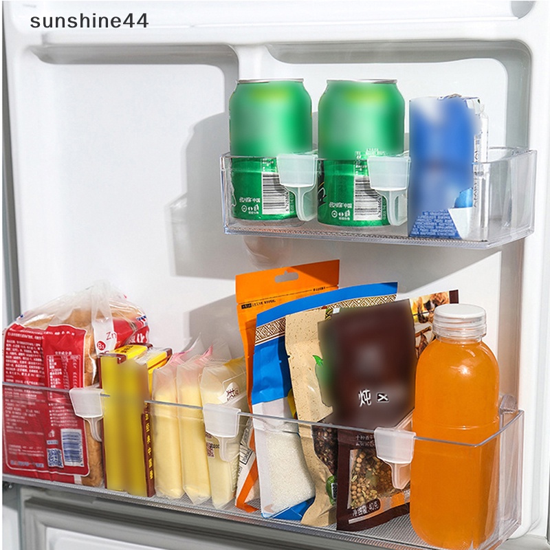 Sunshine Partisi Penyimpanan Kulkas Plastik Alat Dapur Rak Botol Aneka Kitchen Storage Kulkas Klip Sekat Pintu Samping ID