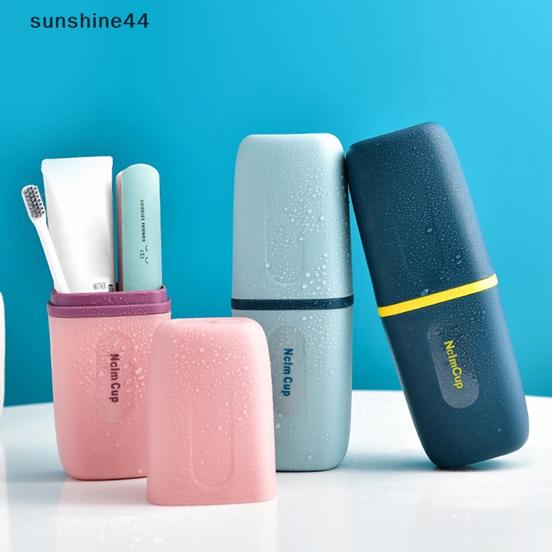 Sunshine Tempat Sikat Gigi Odol Portable Case Kotak Cangkir Outdoor Travel Camping Shavin ID