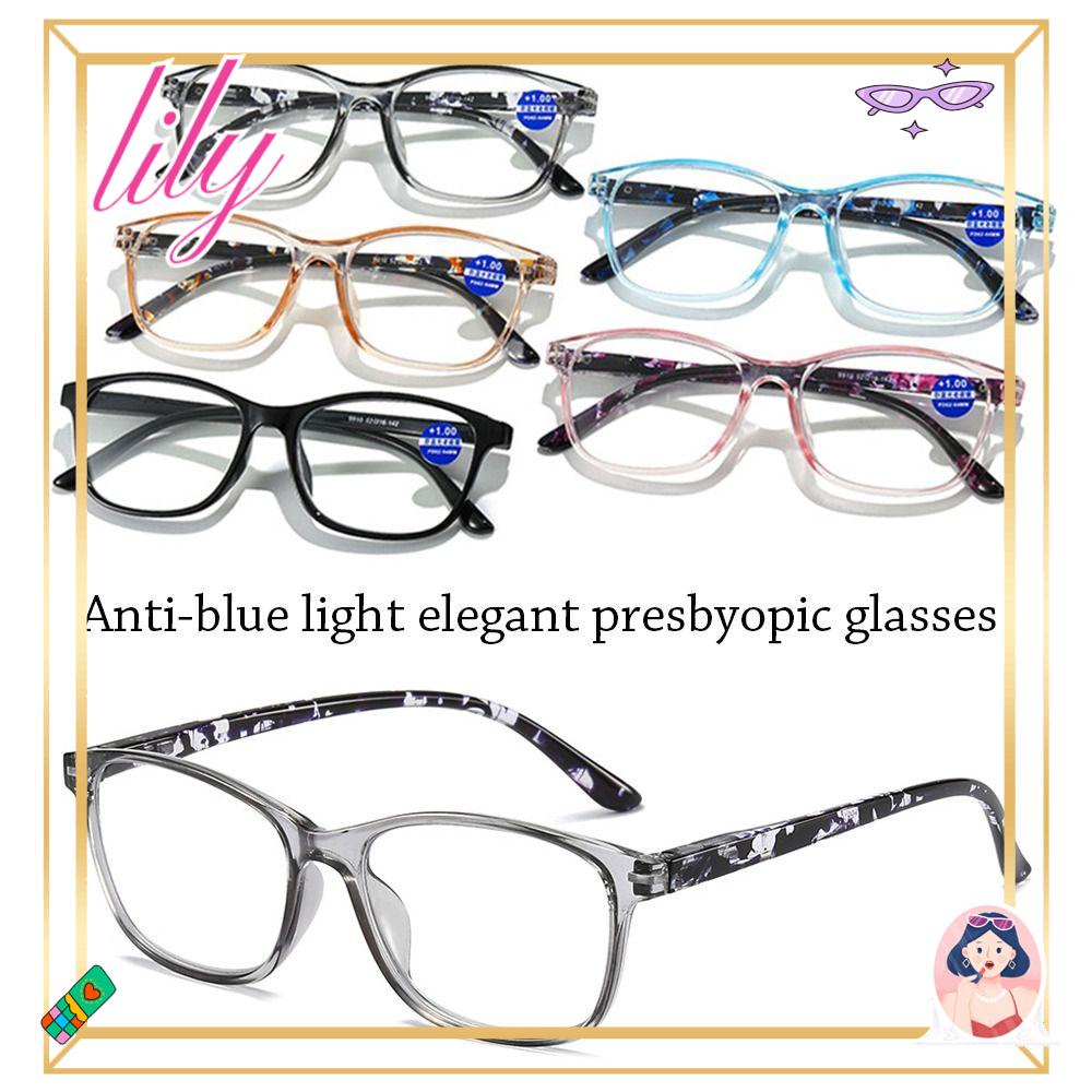 Lily Kacamata Baca Pria Wanita Elegan Pelindung Mata Vintage Ultra Ringan Frame