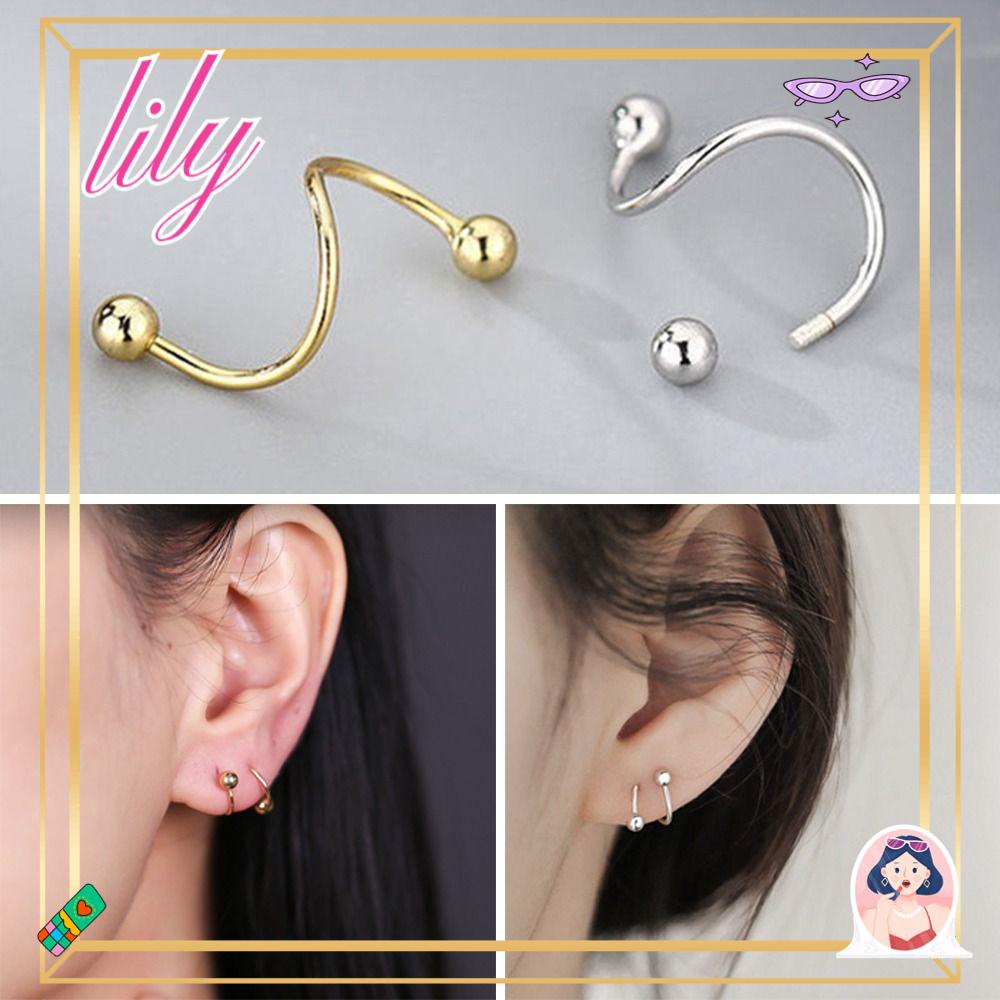 Lily 5pasang Hadiah Anting Cincin Bibir Tindik Melintir