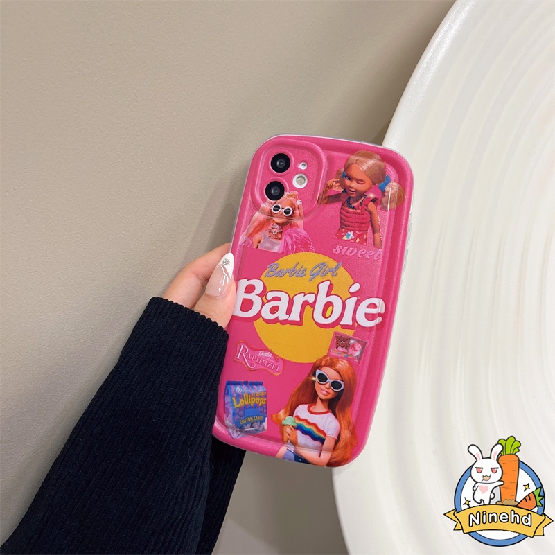 IPHONE Casing Kompatibel Untuk Iphone14 13 12 11 Pro Max X Xr Xs Max8 7 6 6s Plus SE 2020 Lovely Barbie Princess Trendy Merek Perlindungan Lensa Bantalan Udara Anti Gores Casing Ponsel Silikon