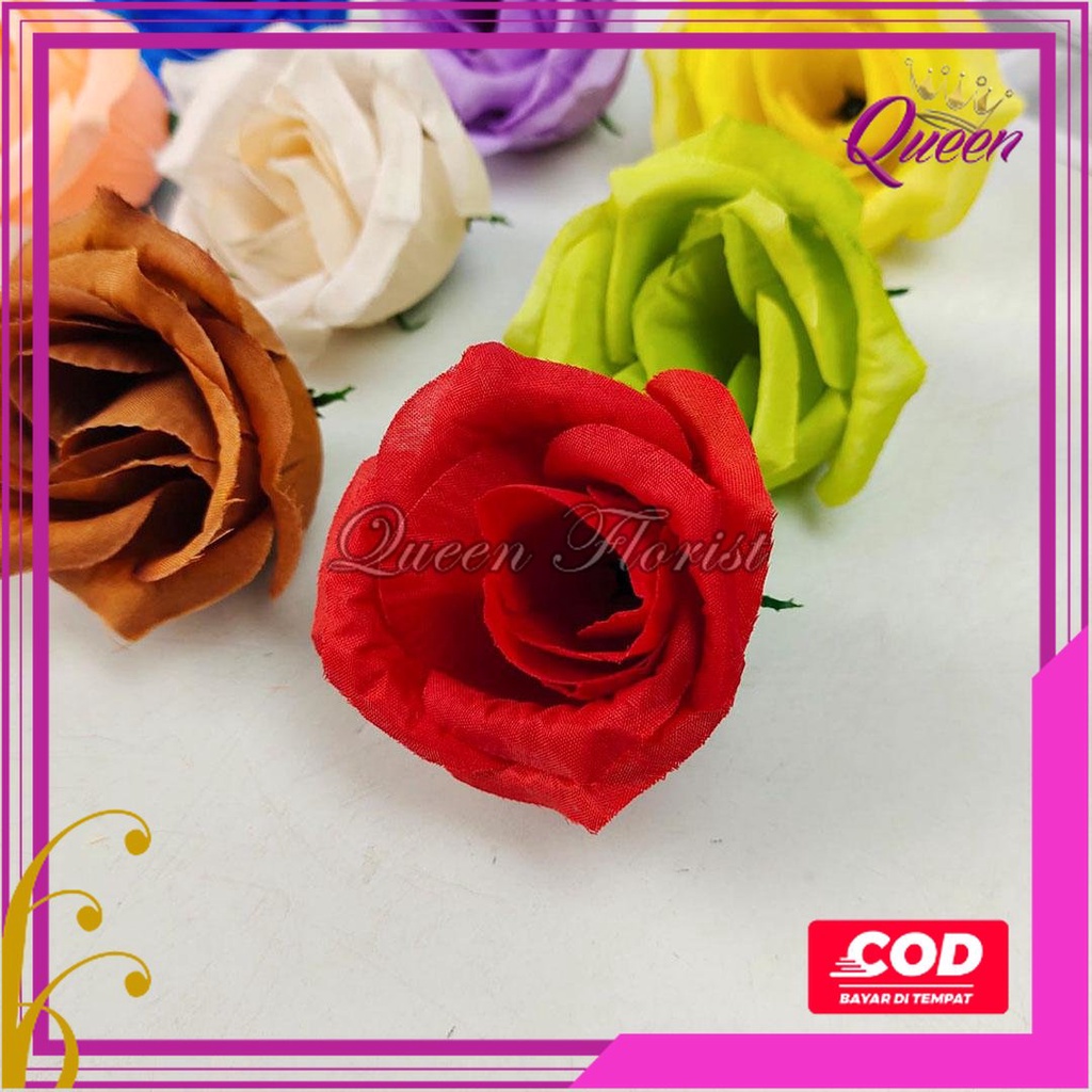 [1 PCS] Kuntuman Rose Mawar Tropis - Kelopak Bunga Mawar Kuncup Artificial Satuan PCS  Dekorasi impo
