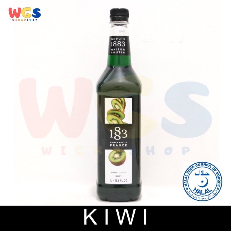 Syrup 1883 Maison Routin France Kiwi Flavored 33.8 fl oz 1ltr