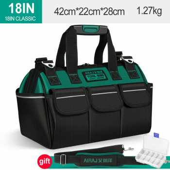 Tas Perkakas Storage Tool Bag Waterproof with Reflective Strips 18 inch - A03369 - Green