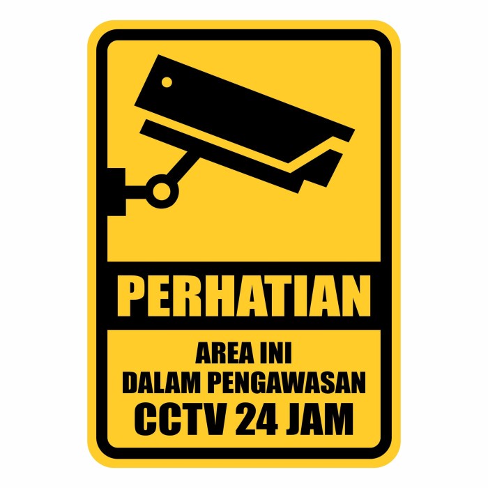 

Rambu CCTV Pengawasan CCTV 45cm x 30 cm plat akrilik