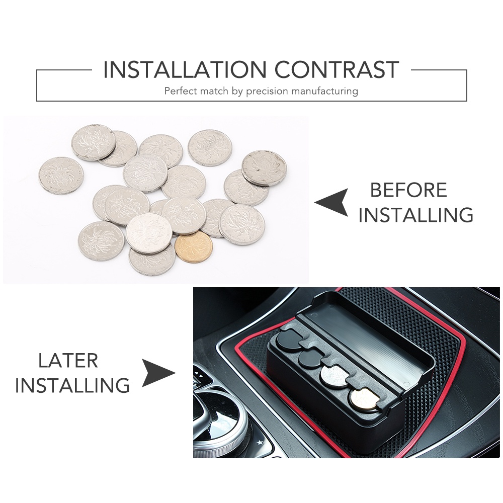 Tokomuda Mobil Organizer Car Coin Holder Kotak Koin Mobil + Tempat Kartu Flazz 2 in 1 Car storage box car coin box
