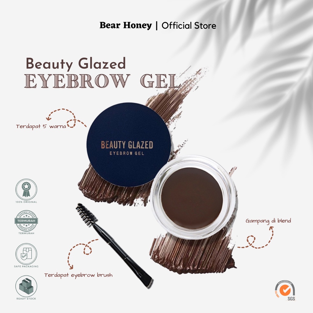 Original BEAUTY GLAZED Long-lasting Easy Wearing Eyebrow Gel with Brush Eye Makeup Cosmetics