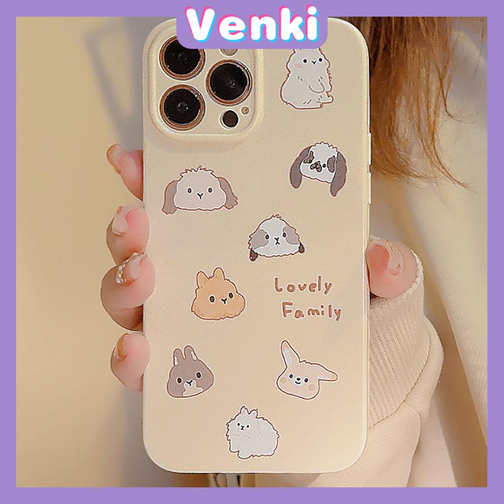 VENKI - For iPhone 11 iPhone Case Cream Glossy Soft Case TPU Shockproof Camera Cover Protection Cute Animals Compatible with iPhone 14 13 Pro max 12 Pro Max xr xs max 7Plus 8Plus