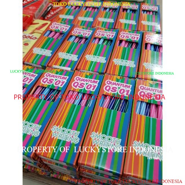 

(MURAH PACKING AMAN) PULPEN QUANTUM QS 01 isi 12pcs By LuckyStore Indonesia