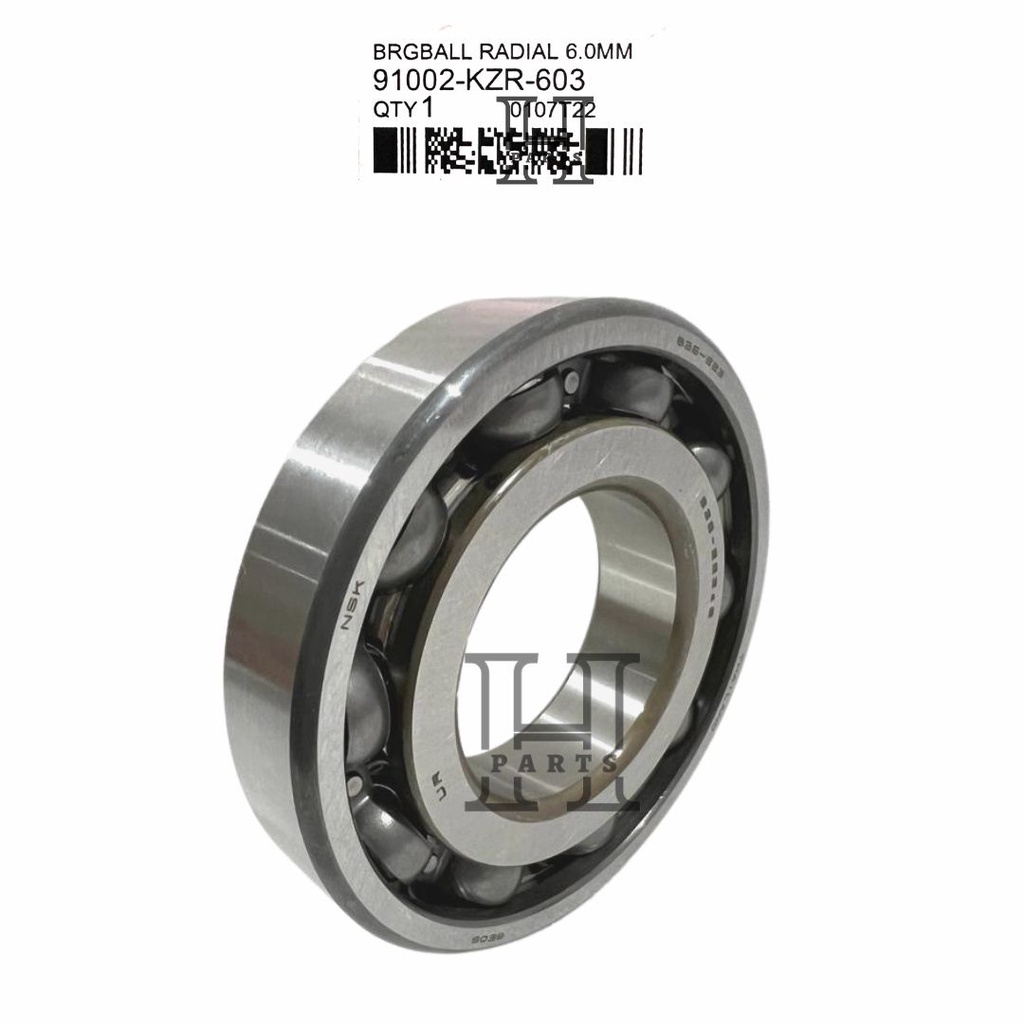 LAHER LAHAR BEARING KREK AS KIRI BALL RADIAL 6.0MM ADV PCX VARIO 125 150 91002-KZR-603 ASLI ORIGINAL AHM HGP HONDA