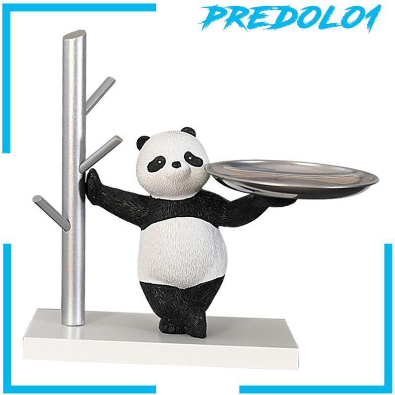 [Predolo1] Kotak Penyimpanan Patung Display Stand Dengan Pengait Patung Resin Patung Panda