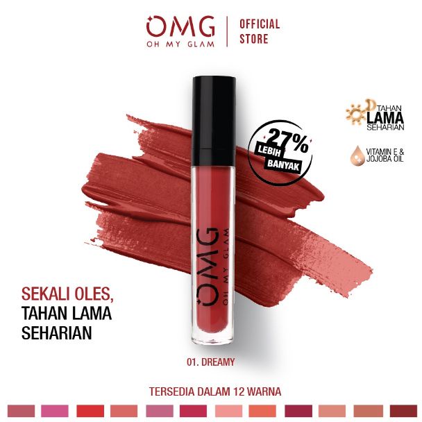 OMG OH MY GLAM Matte Kiss Lip Cream 01 Dreamy 3.5 g - Lip Cream Matte Waterproof