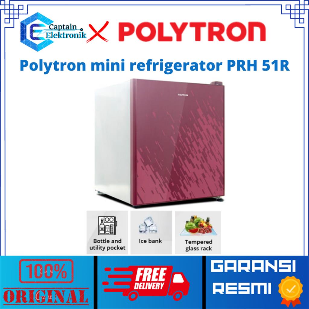 Polytron Kulkas Mini PRH 51R PRH-51 PRH 51 R PRH51 PORTABLE