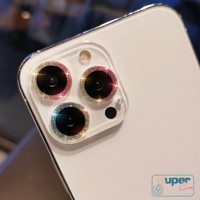 IPHONE Pelindung Layar Lensa Tempered Glass Kompatibel Untuk Iphone13 11 XR 12 14 Pro MAX 11 14 Pro Max13 Mini X XS MAX Romantis Langit Berbintang Berlian Pelindung Anti-fingerprint