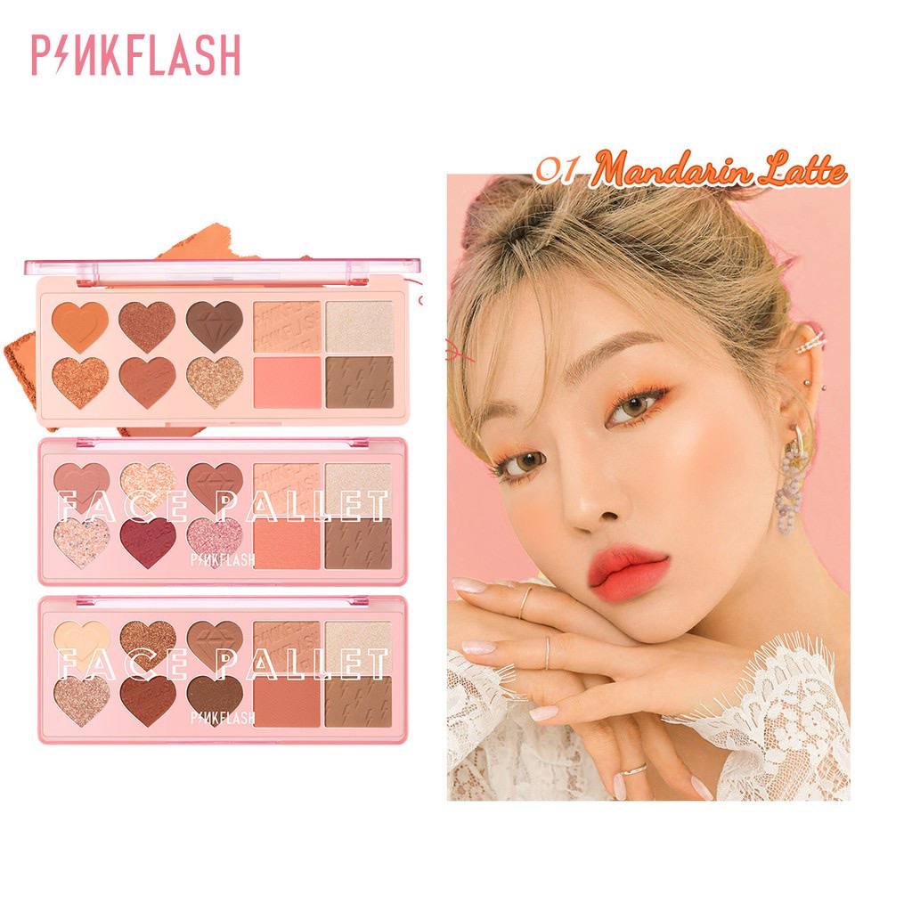 PINKFLASH Eyeshadow Multiple Face Palette Eye shadow Blush Highlighter Contour (PF-M02)