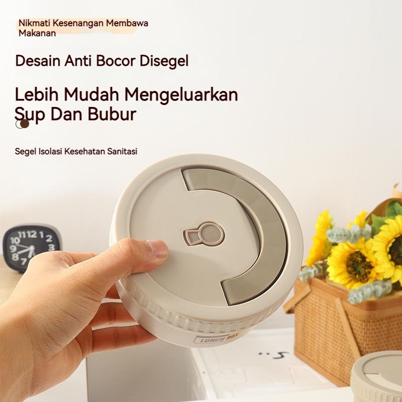 【COD】Round Stainless Lunch Box/Lunch Box Kotak Makan Siang Bento/Kotak Makan Siang 316 Stainless Steel Lunch Box