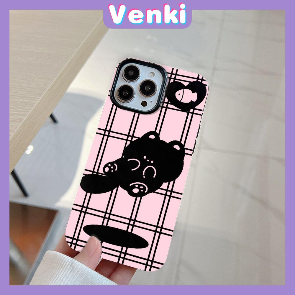 VENKI - For iPhone 11 iPhone Case Black Glossy TPU Soft Case Shockproof Protection Camera Cute Love Cat Compatible with iPhone 14 13 Pro max 12 Pro Max xr xs max 7Plus 8Plus