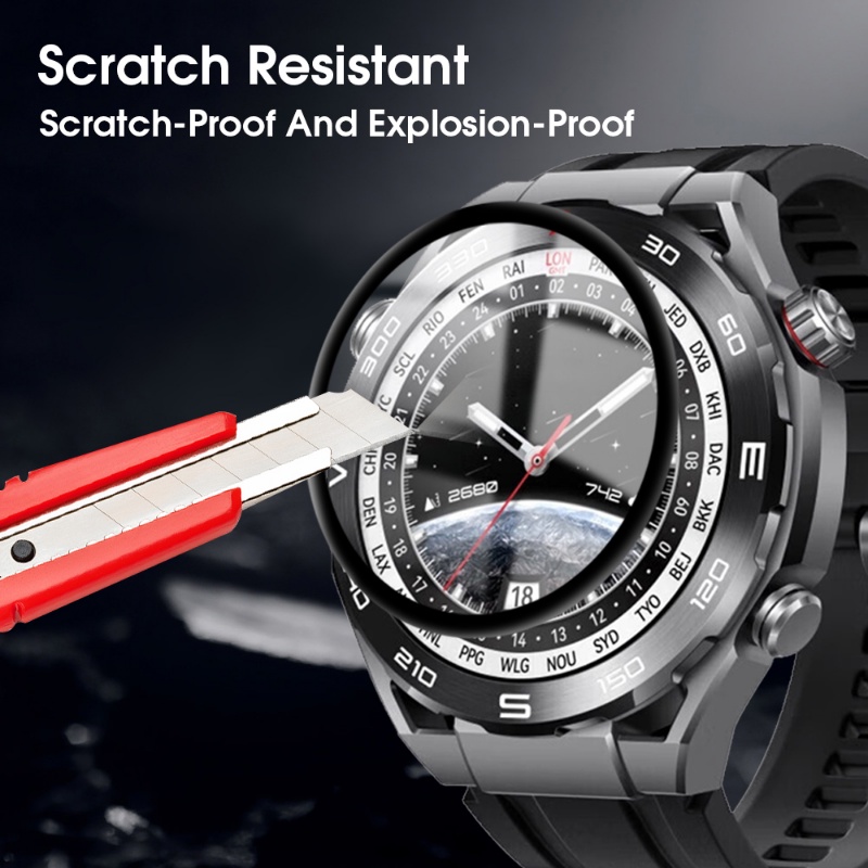 Transparan Hidrofobik Oleofobik Sensitif Pelindung Layar Anti Gores Tahan Lama Indah Kualitas Tinggi Watch Film Untuk Huawei Watch Ultimate