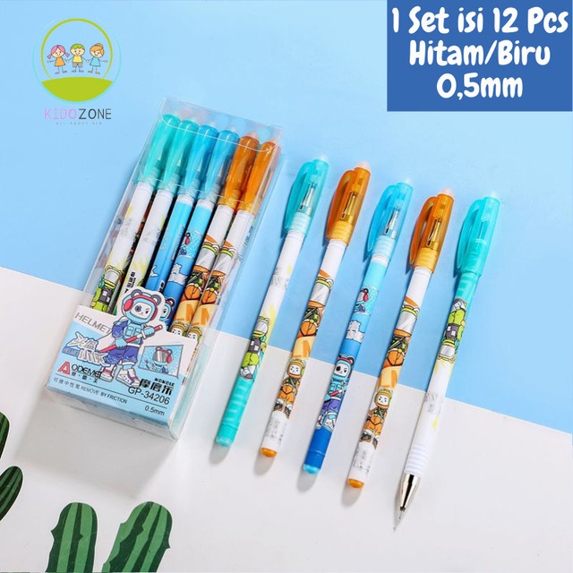 

ST0015 Pulpen Pena Bolpoin Gel Bisa Di Hapus Odemei Karakter Lucu - MOTIF V (0,5mm)