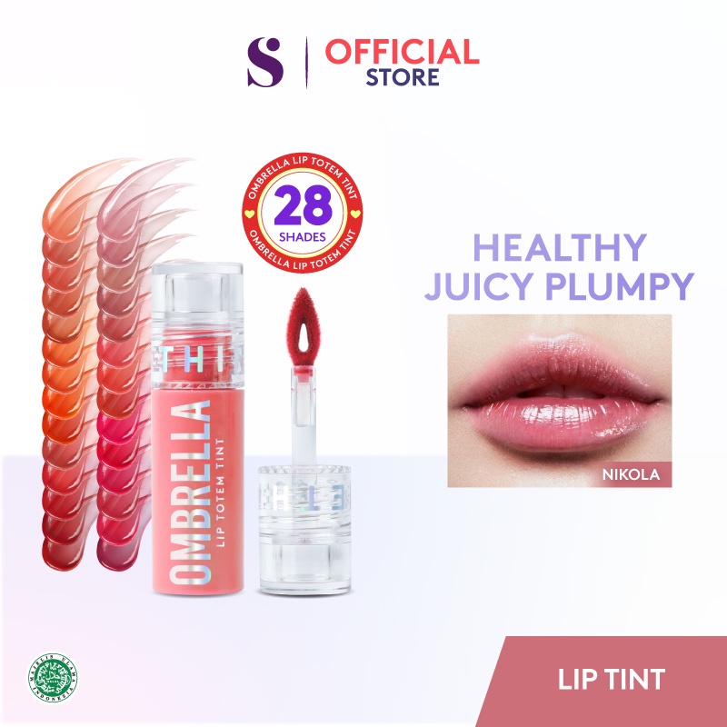 SOMETHINC OMBRELLA Lip Totem Tint Lip Tint Bibir Plumpy Juicy Sehat Melembabkan Bibir dengan Vitamin C dan Niacinamide