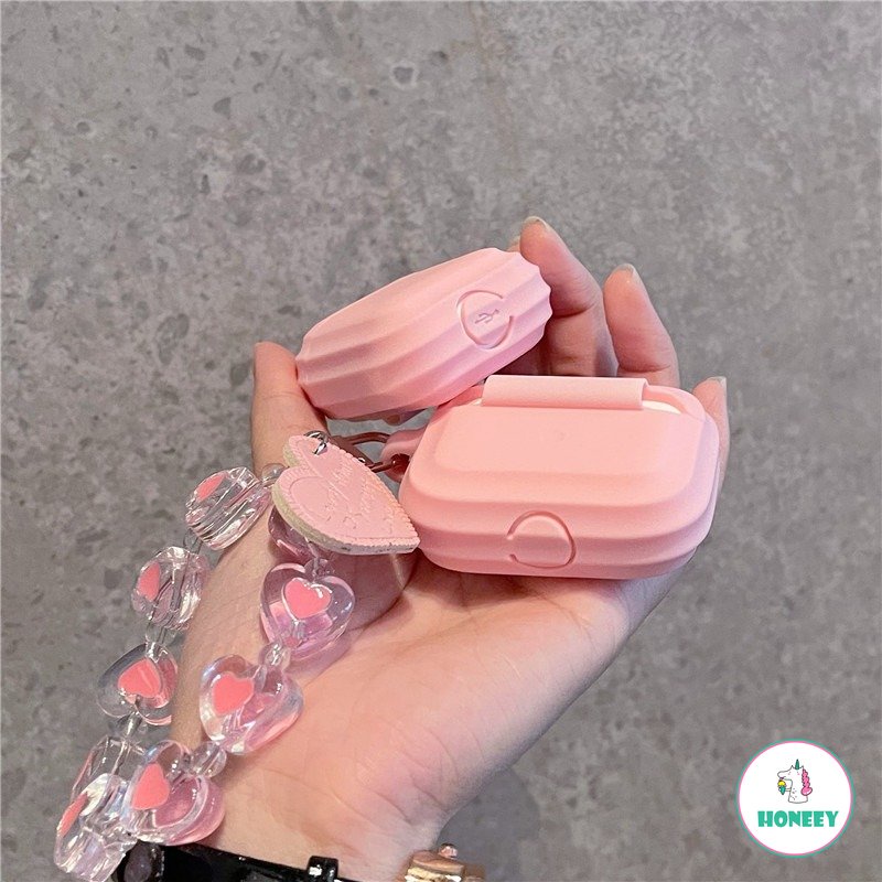 Untuk AirPods Pro Case AirPods 2rantai Korea Lucu Liontin Keyring Headphone Case Air Pods Pro3Sarung Earphone Silikon