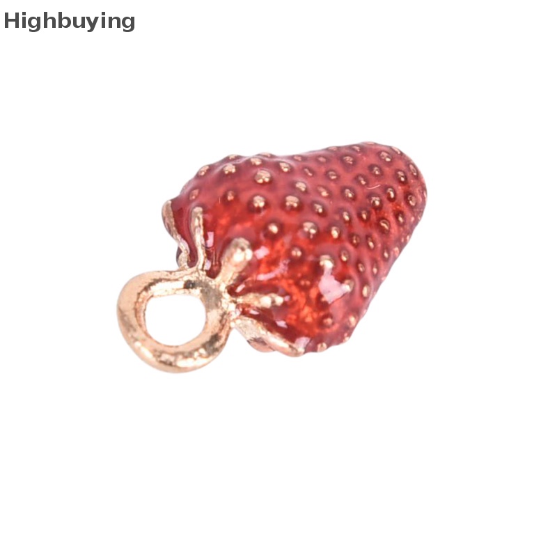 Hbid 10Pcs/Set Enamel Alloy Strawberry Ch Liontin Perhiasan DIY Membuat Kerajinan Hadiah Glory