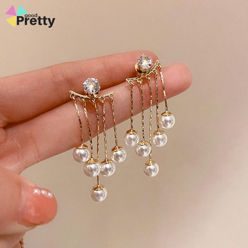 Anting Wanita Premium Mutiara Rumbai  Anting-Anting Temperamen - PD