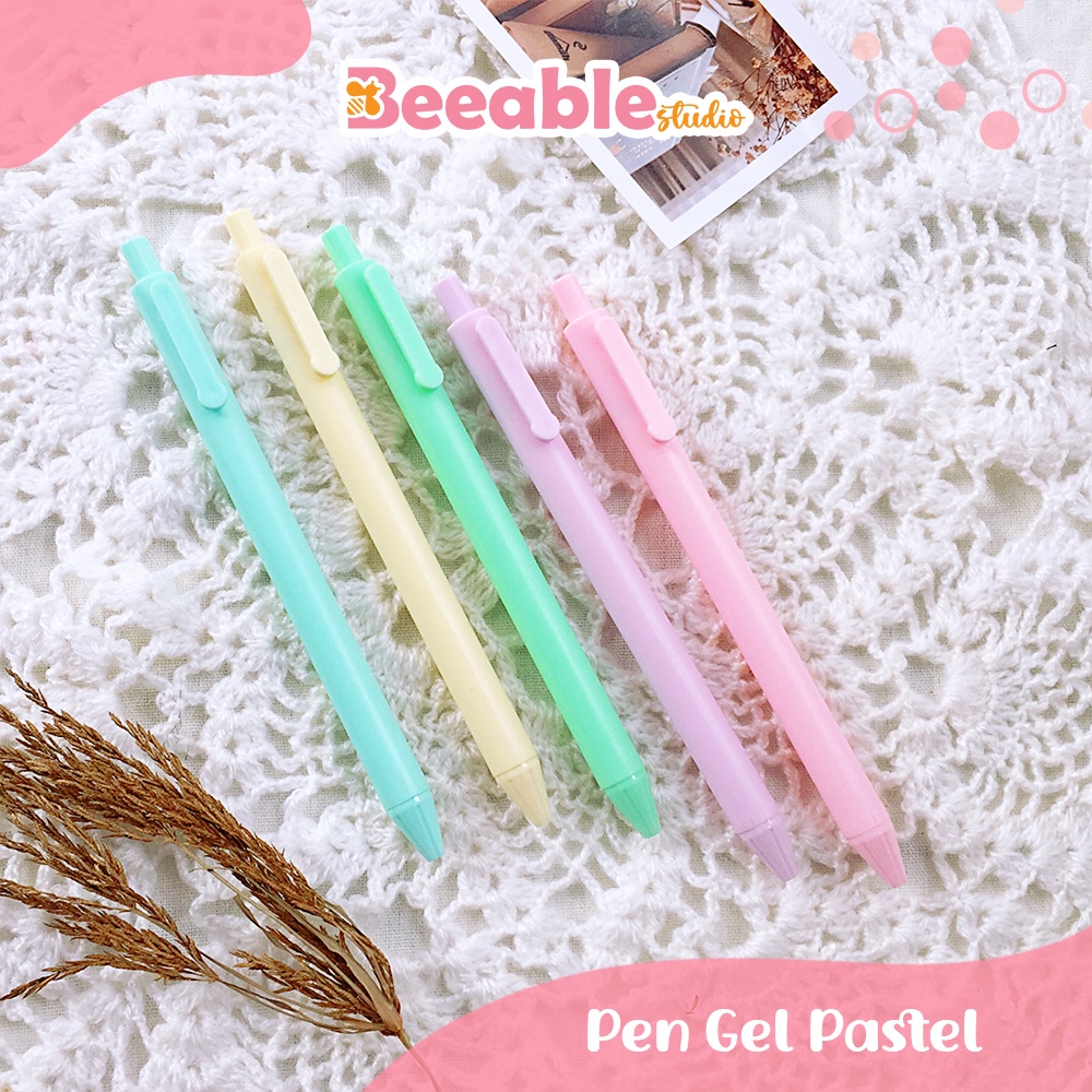 

Beeablestudio | Pen Gel Pena Mekanik / Cetek Cute Pastel Macaroon