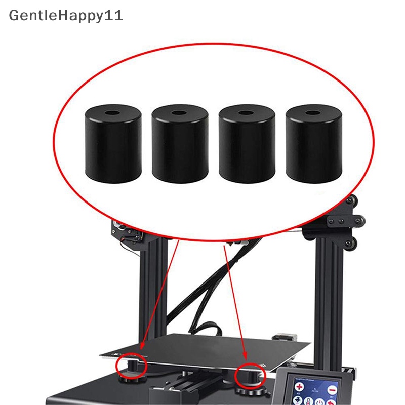 Gentlehappy 4Pcs Printer 3D Suhu Tinggi Silikon Solid Spacer Tempat Tidur Panas Kolom Leveling id