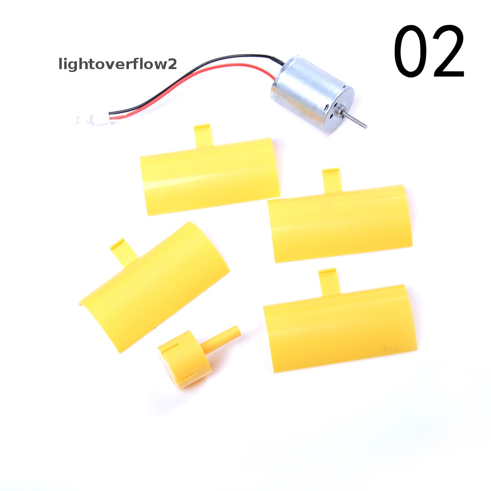 [lightoverflow2] Diy Mini Motor Dc Vertikal Micro Wind Turbin Blades Generator Set Kit [ID]