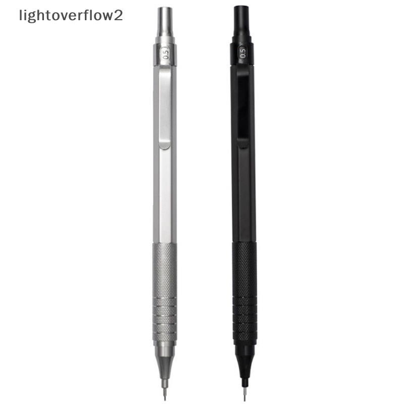 [lightoverflow2] 1pc Pensil Mekanik 0.3/0.5/0.7/2.0mm Pusat Gravitasi Rendah Gambar Logam Pensil Khusus Kantor Sekolah Wrig Perlengkapan Seni [ID]