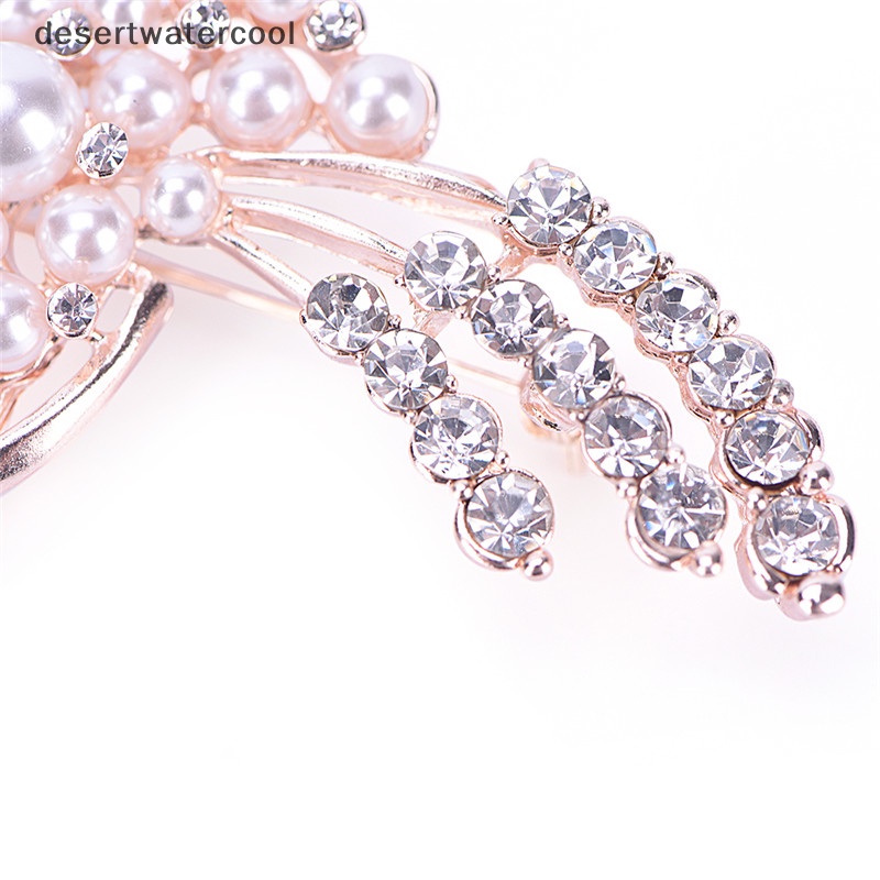 Deid Fashion Vintage Bros Pin Berlian Imitasi Mutiara Bunga Bros Aksesoris Pernikahan Martijn