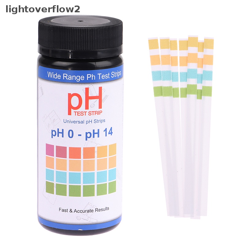 [lightoverflow2] 100pcs PH0-14 Kertas Tes Laboratorium Rumah Tangga Indikator Ilmiah Lakmus Asam Alkali Tesg PH Test Meter [ID]