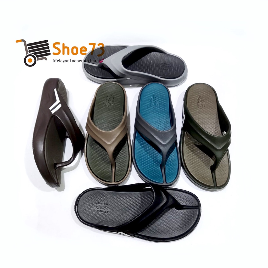 LUOFU E 6217 NEW6 SIZE 40-44 ORIGINAL l Sandal Jepit jelly pria l Sendal cowok impor