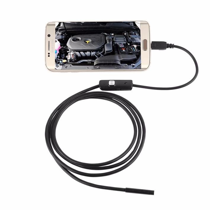 Android Endoscope Kamera | Kamera Kualitas Tinggi Menggunakan Kabel Micro USB IP67 Waterproof 720P 3.5M - Black