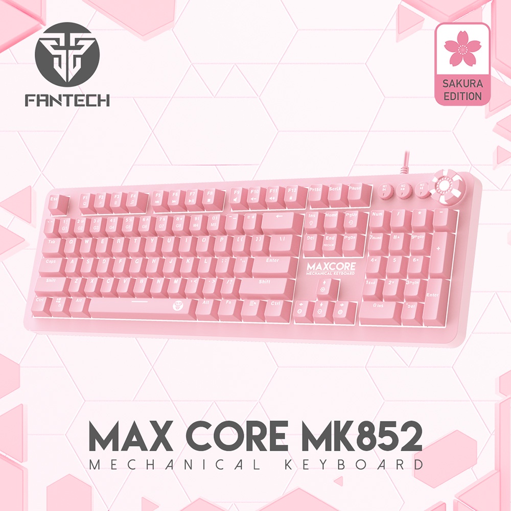 KEYBOARD GAMING FANTECH MK-852 MAXCORE WHITE / PINK