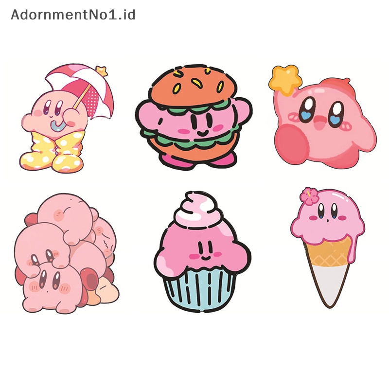 [AdornmentNo1] 1pcs Kartun Bros pink Kirby metal badge Pin Hadiah Anak Untuk Pakaian [ID]