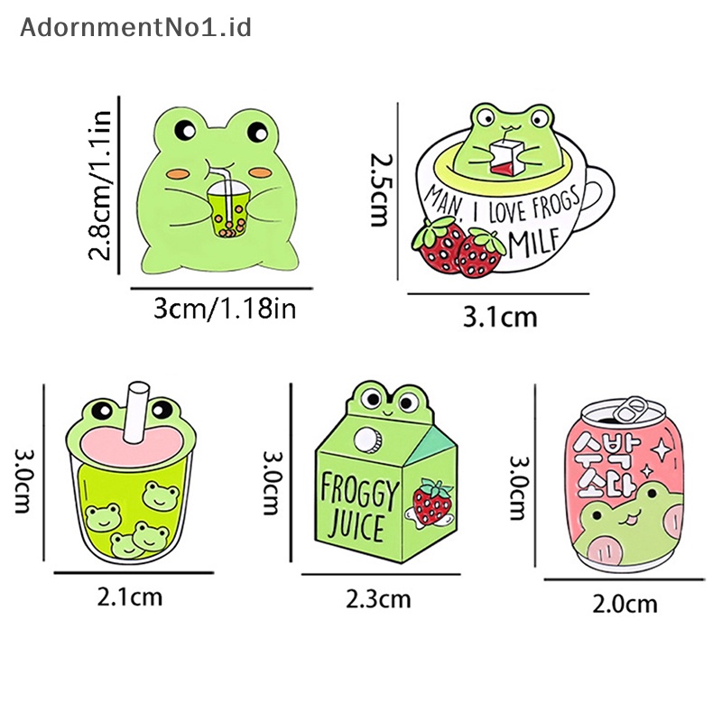 [AdornmentNo1] Froggy Enamel Pin Custom Lucu Kodok Mug Kopi Susu Jus Dapat Bros Kerah Lencana Hewan Perhiasan Hadiah Untuk Teman Anak [ID]