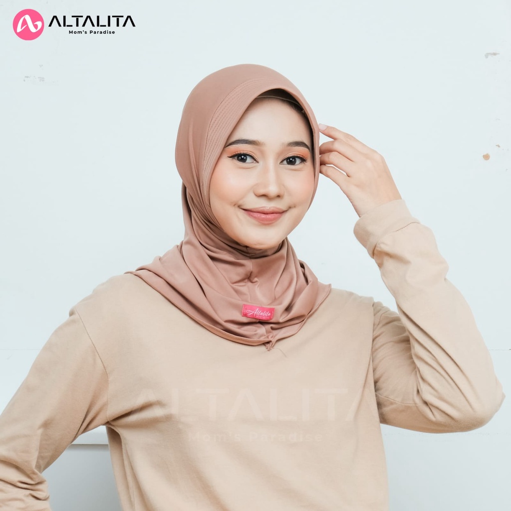 Altalita - Jilbab Sport Nadira pet Kerudung Bergo Instan Ukuran S pet Tebal Bahan Jersey Polos Premium Cocok Untuk Olahraga Volly Futsal Senam dan Sehari-Hari