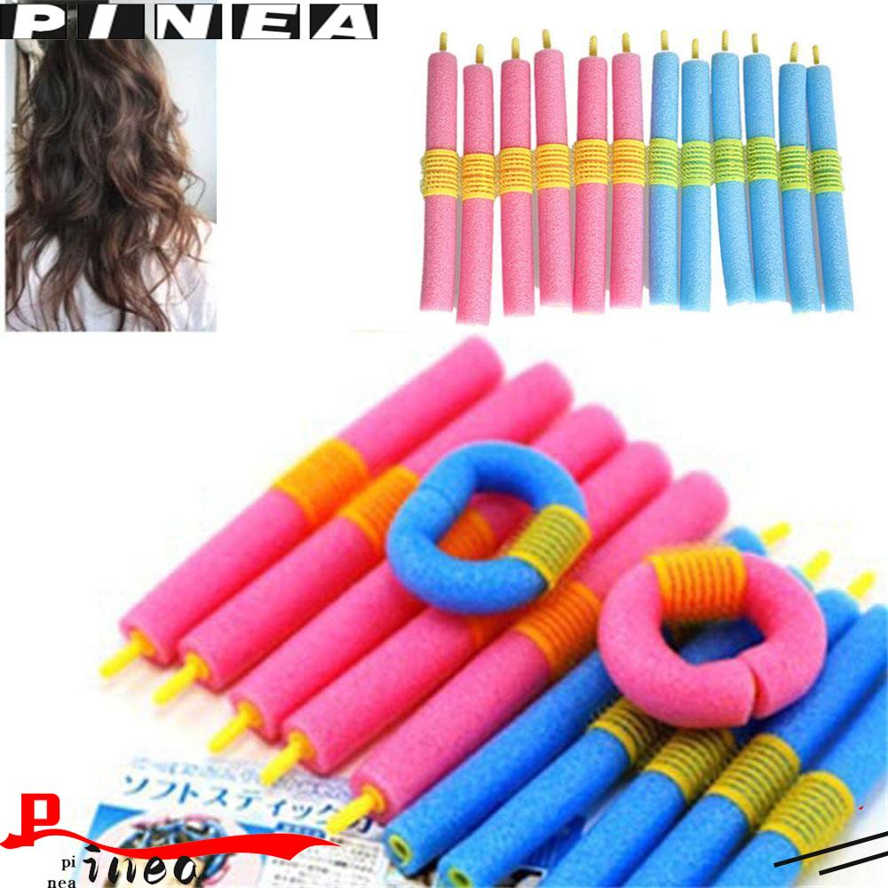 12Pcs/lot Foam Curler Hair Bendy Roller DIY Styling Tools Sponge Salon Hair Curling