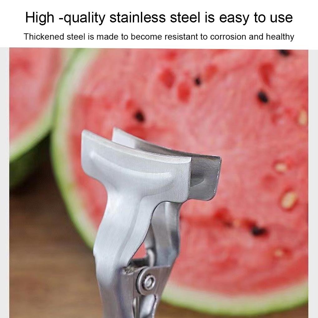 Pembuka Semangka Stainless Steel Anti Karat Tidak Berbau Genggam Reusable Washable Kitchen Opening Tang Alat Aksesoris