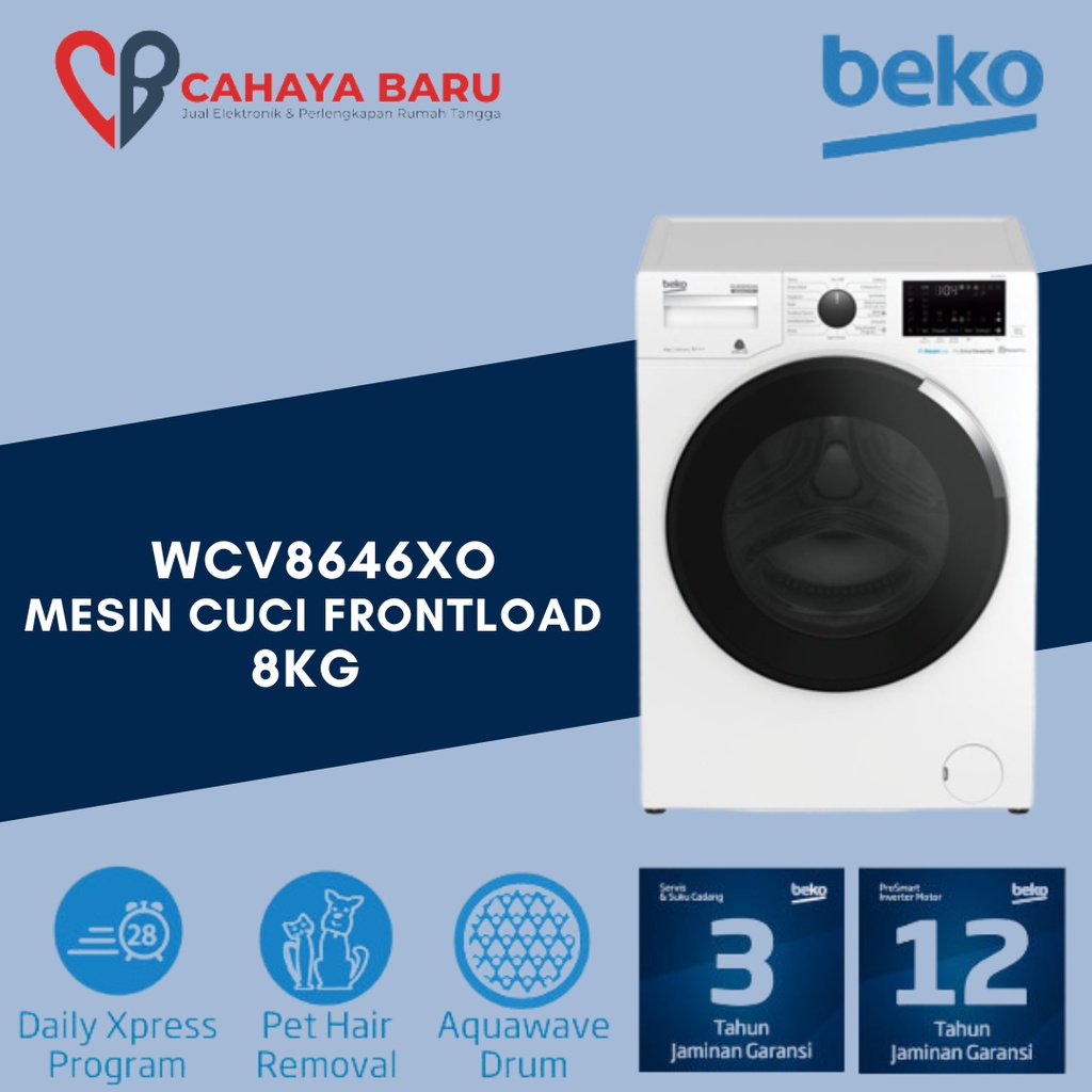 MESIN CUCI BEKO WCV 8646 XO